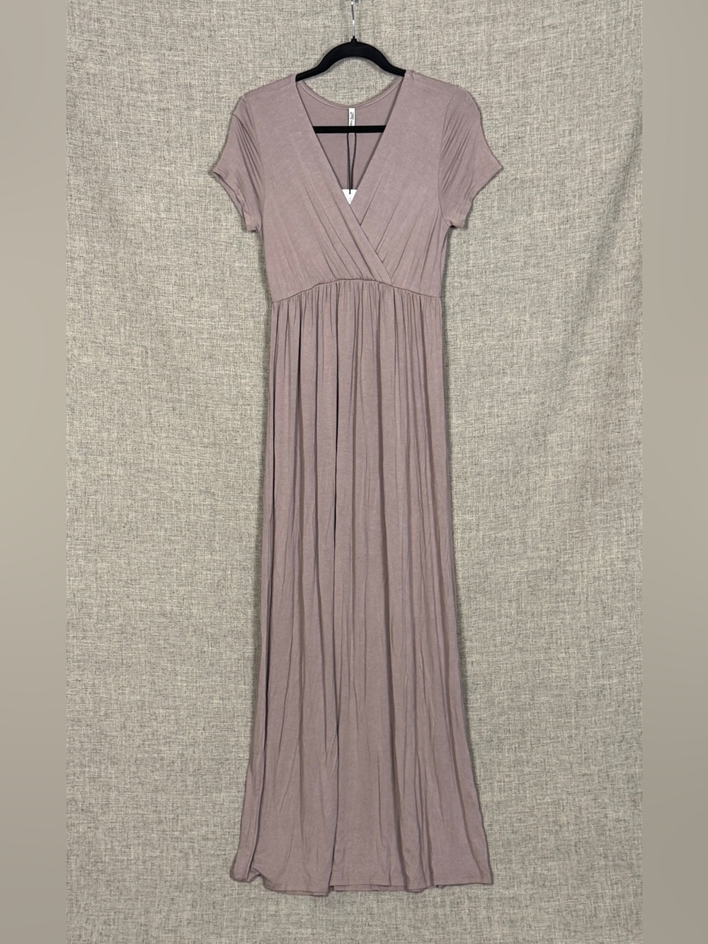 NWT Mother Bee Maternity Mauve Wrap-Style Maxi Dress NWT